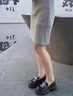 ZHR樂福鞋女復(fù)古厚底黑色單鞋女舒適女鞋真牛皮鞋子女 AH553 黑色 37 曬單實拍圖