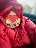 童泰（TONGTAI）嬰兒羽絨服連體衣秋冬男女寶寶連帽哈衣三防鴨絨爬服紅色90cm 曬單實(shí)拍圖
