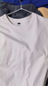 名創(chuàng  )優(yōu)品（MINISO）初秋純棉打底衫男春秋重磅圓領(lǐng)內搭上衣男女生百搭純色長(cháng)袖T恤潮 淺米(純色) L 175(名創(chuàng  )優(yōu)品 品控嚴格) 曬單實(shí)拍圖