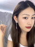 BJYL蝴蝶結(jié)流蘇耳釘女無(wú)耳洞耳夾高級(jí)感耳環(huán)2025新款耳飾氣質(zhì)長(zhǎng)款耳墜 蝴蝶結(jié)流蘇耳夾一對(duì)（無(wú)耳洞拍） 曬單實(shí)拍圖
