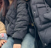 UR冬季新款女裝時(shí)尚休閑簡(jiǎn)約絎縫收腰保暖羽絨服UYY140008 黑色 M 曬單實(shí)拍圖