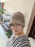 沐夏朵堆堆帽2024新款帽子女冬媽媽款冬天毛線帽秋冬季針織 卡其色(雙層毛線) 可調(diào)節(jié) 曬單實(shí)拍圖