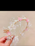 牧余兒童皇冠頭飾公主花環(huán)女孩超仙珍珠蝴蝶發(fā)箍婚禮花童頭箍女童頭花 粉色珍珠花朵發(fā)箍【一個裝】 曬單實拍圖