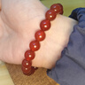 石玥珠寶精品8mm紅瑪瑙手串本命年蛇年轉(zhuǎn)運(yùn)珠手鏈男女士款 水晶瑪瑙 8mm紅瑪瑙手串 曬單實(shí)拍圖