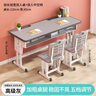 滿(mǎn)滿(mǎn)希望兒童雙人學(xué)習桌椅可調節家用寫(xiě)字桌椅作業(yè)書(shū)桌小學(xué)生課桌椅套裝 120*45桌面/雙人加厚椅/灰色 學(xué)習桌 曬單實(shí)拍圖