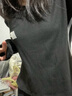 妙奕嘉v領(lǐng)打底衫女洋氣款內(nèi)搭純欲風(fēng)上衣辣妹可外穿長袖t恤美式修身德絨 v領(lǐng)側(cè)條紋印花上衣 【黑色】 M 【建議90-105斤】 曬單實拍圖