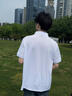 GENIOLAMODE日系冰絲polo衫短袖男士夏季速干衣服翻領(lǐng)潮流體恤寬松大碼男裝 白色(南風(fēng)知意胸標(biāo)) XL (180) 曬單實(shí)拍圖