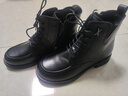 紅蜻蜓高幫6孔馬丁靴女靴子加絨保暖棉靴女短筒朋克風(fēng)皮靴 WTC434341C 曬單實(shí)拍圖