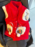 歡喜小熊寶寶冬季馬甲男寶加厚棉馬褂無(wú)袖上衣嬰兒冬款紅色喜慶新年服 曬單實(shí)拍圖