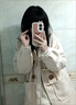 派吉鯊JK制服女秋冬穿搭牛角扣毛呢外套英倫風(fēng)小個子大衣 杏粉色【有內(nèi)襯】 M 90-100 曬單實拍圖