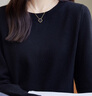 LOVER RUCCI法國(guó)純棉線針織衫女長(zhǎng)袖寬松加厚內(nèi)搭打底衫2024新款秋冬的毛衣 黑色 L 125-140斤 曬單實(shí)拍圖