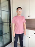 沙馳SATCHI男士短袖t恤夏款三防涼感透氣商務(wù)polo翻領(lǐng)體恤衫【易打理面料】 粉紅 XL 52/180 曬單實拍圖