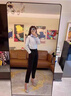 Jret加絨黑色西裝褲女夏秋冬季小個子煙管褲高腰職業(yè)休閑九分哈倫西褲 黑色九分煙管褲/不加絨[紐扣松緊腰] 常規(guī) 3XL 體重141-150斤 曬單實拍圖