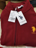 U.S. POLO ASSN.馬甲男抓絨搖粒絨秋冬立領無袖背心男裝外套 深紅色 XXXL  曬單實拍圖