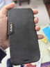 豪丫適用蘋果12手機(jī)殼翻蓋iPhone12Pro Max鏡頭全包前搭磁吸扣軟硅膠套防摔保護(hù)仿真牛皮 iPhone12 黑灰復(fù)古皮紋 曬單實(shí)拍圖