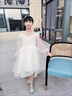 格素凡女童公主裙兒童高端禮服花童婚禮小女孩生日禮服主持人鋼琴演出服 主圖款 110 曬單實(shí)拍圖