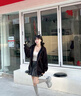 ICH MODE外套女美式灰色衛(wèi)衣開衫春秋新款寬松連帽拉鏈慵懶上衣長(zhǎng)袖運(yùn)動(dòng)裝 黑色 L 曬單實(shí)拍圖