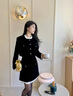 妤遇（YUUZYUUS）品牌黑色套裝裙女2025年春秋新款法式氣質(zhì)高級感小香風(fēng)短款兩件套 黑色 M 曬單實(shí)拍圖
