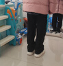 可可鴨（QQ DUCK）童裝兒童褲子女童休閑褲大童長褲青少年衣服米粒愛心黑色；150 曬單實(shí)拍圖
