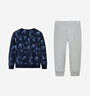 NIKE 3BRAND 耐克男女童【純棉衛衣+長(cháng)褲2件套】2025時(shí)尚滿(mǎn)印兒童套裝 靛藍色 160 /80 【建議身高158-170cm】 曬單實(shí)拍圖