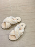 UGG春季女士舒適輕便交叉帶厚底懶人毛毛鞋1107955NAT|自然白色 38 曬單實拍圖