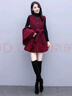 佰藍(lán)嬌兩件套裝女2025春秋冬季女裝新款時(shí)尚氣質(zhì)小香風(fēng)連衣裙毛呢短裙子 棗紅色 M 曬單實(shí)拍圖