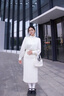 Mandy Zhang法式珠光感白色小香風(fēng)半身裙女春季氣質(zhì)設計感長(cháng)款裙子 雅致白-半身裙  S 曬單實(shí)拍圖
