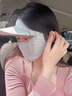 Charm Kendo口罩女帽檐臉基尼防曬面罩冰絲全臉遮陽透氣口罩夏季防紫外線 冰川灰【時尚百搭遮陽可洗】 曬單實拍圖