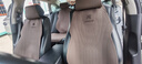 夢(mèng)選（MENGXUAN）汽車坐墊四季通用翻毛皮座墊夏季透氣半包座椅套五座馬鞍墊座套 【全新升級(jí)】神秘黑-透氣貼合 五座車全套【前排頭枕分體款】 曬單實(shí)拍圖
