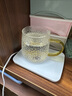 唯銘諾（WEIMINGNUO）錘紋玻璃杯子帶把手家用耐熱水杯玻璃啤酒杯辦公室花茶杯350ML 曬單實(shí)拍圖