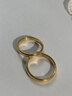 中國(guó)黃金（CHINA GOLD）黃金戒指足金999情侶結(jié)婚訂婚對(duì)戒實(shí)心固口生日七夕禮物送女友老 女戒【12圈口】約3.8g實(shí)心 曬單實(shí)拍圖