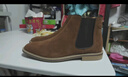 德賽（DESAI）真皮休閑切爾西靴復古百搭反絨時(shí)尚短靴高幫商務(wù)正裝紳士男靴 棕色 38 曬單實(shí)拍圖