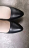 啄木鳥(niǎo)高端真皮單鞋女中跟2025春夏秋新款粗跟軟底皮鞋圓頭高跟鞋女鞋 2042-黑色- 5cm 37 曬單實(shí)拍圖