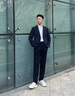 BOSS【機能通勤系列】男士25年春款可水洗修身西裝 404-深藍色 M (48A) 曬單實拍圖