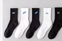 YOOOURTHING黑白襪子男中筒秋冬款純色棉襪吸汗刺繡長(cháng)筒襪青少年潮流籃球男襪 顏色自選請留言 5雙 均碼 37-44碼 曬單實(shí)拍圖