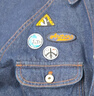 馬登工裝 美式復古刺繡徽章牛仔夾克男秋季重磅水洗翻領休閑外套 牛仔藍 L 曬單實拍圖