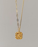 周大福 爆閃方糖黃金項(xiàng)鏈(工費(fèi)560)40cm 約5.50g F233240 曬單實(shí)拍圖