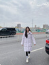 雅鹿中長(zhǎng)款羽絨服粉色女2025冬季新款鴨絨加厚保暖時(shí)尚休閑百搭外套 香芋紫 M (160) 建議110-125斤 曬單實(shí)拍圖