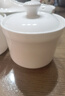 清珂景德鎮隔水燉骨瓷白色帶蓋釉下彩陶瓷燉盅燕窩湯盅兒童蒸蛋碗家用 中號+勺 曬單實(shí)拍圖