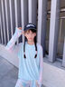 優(yōu)優(yōu)1點（Yoyo one）女童運動套裝春秋2025新款兒童跑步速干衣夏季褲裙大童瑜伽訓練服 19565淺藍色+2139彩色 160 160 曬單實拍圖