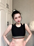 浩沙無痕運(yùn)動(dòng)內(nèi)衣女無鋼圈文胸美背聚攏胸罩收副乳透氣抹胸 黑色 M 曬單實(shí)拍圖