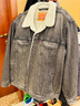 Levi's李維斯男士復古哈靈頓風(fēng)翻領(lǐng)時(shí)尚寬松保暖仿羊羔絨牛仔外套 灰色 A5784-0001 L 曬單實(shí)拍圖