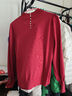 深呼吸DEEP BREATH女裝金屬扣可機洗純羊毛針織衫女A301328 紅 L (4) 曬單實(shí)拍圖