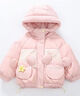 G.duck女童羽絨服冬裝3歲4兒童棉衣5小女孩棉襖6洋氣外套冬季7寶寶棉服8 紅色耳朵棉衣 100 cm適合90-100cm年齡3-4歲 曬單實(shí)拍圖