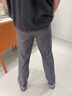 維尼瑪希男士寬松秋褲不勒腿100%純棉線(xiàn)褲秋冬薄款透氣全棉毛褲內穿打底褲 深灰色 L【推薦體重130-150斤】 曬單實(shí)拍圖