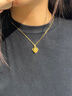 中國黃金黃金項鏈女士足金愛心吊墜套鏈女生生日七夕情人節(jié)禮物送女友老婆 甜蜜心意足金吊墜+粉色戀人禮盒【贈S925鏈】 曬單實拍圖