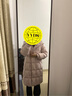 森馬（Semir）陳都靈同款羽絨服女長(cháng)款甜美風(fēng)保暖外套可拆卸大毛領(lǐng)2024年冬新款 橡皮粉（白鴨絨）61214 S 曬單實(shí)拍圖
