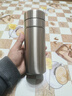 瑞飄茶水分離泡茶杯不銹鋼保溫杯男女士可愛(ài)迷你便攜喝茶水杯 鋼本色316帶杯套杯刷 400ml 曬單實(shí)拍圖