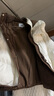 森馬羽絨服女設計感寬松撞色2024冬季新款連帽面包服潮流個(gè)性時(shí)尚 米白（白鴨絨）10301 M 曬單實(shí)拍圖