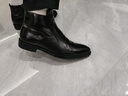 村哥牛皮2024秋冬新款馬丁靴男真皮高幫皮鞋英倫加絨商務(wù)休閑牛皮短靴 黑色(加絨款) 41 曬單實(shí)拍圖